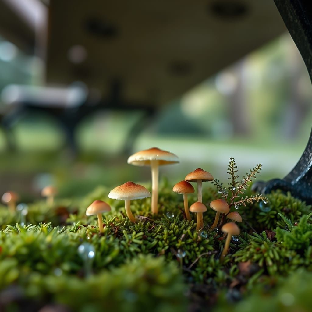 Enchanted Forest: Miniature World Under a Bench