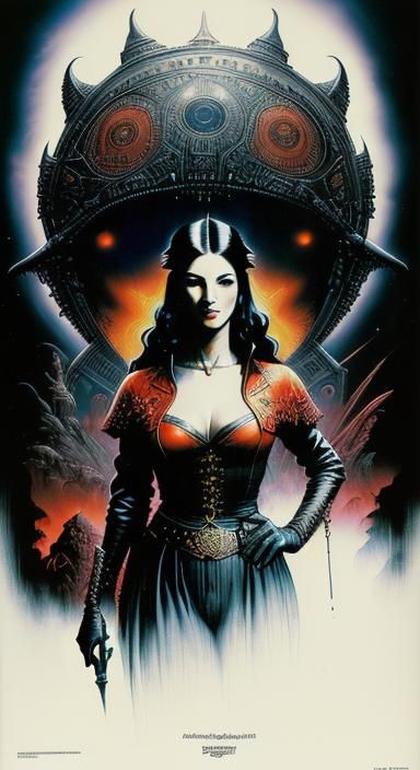 Fantasy Comic Art in Retro Technicolor Style