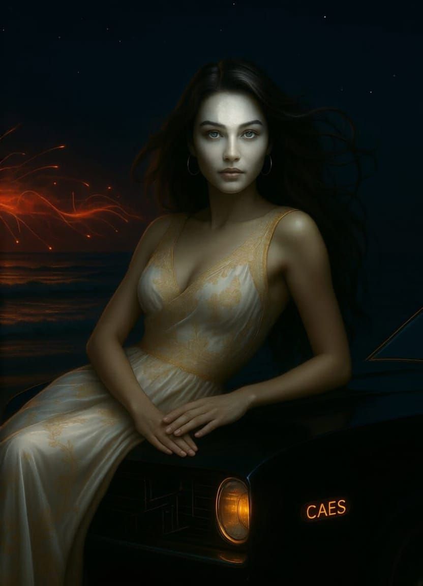 Hecate on Plymouth Cuda at Neon Beach