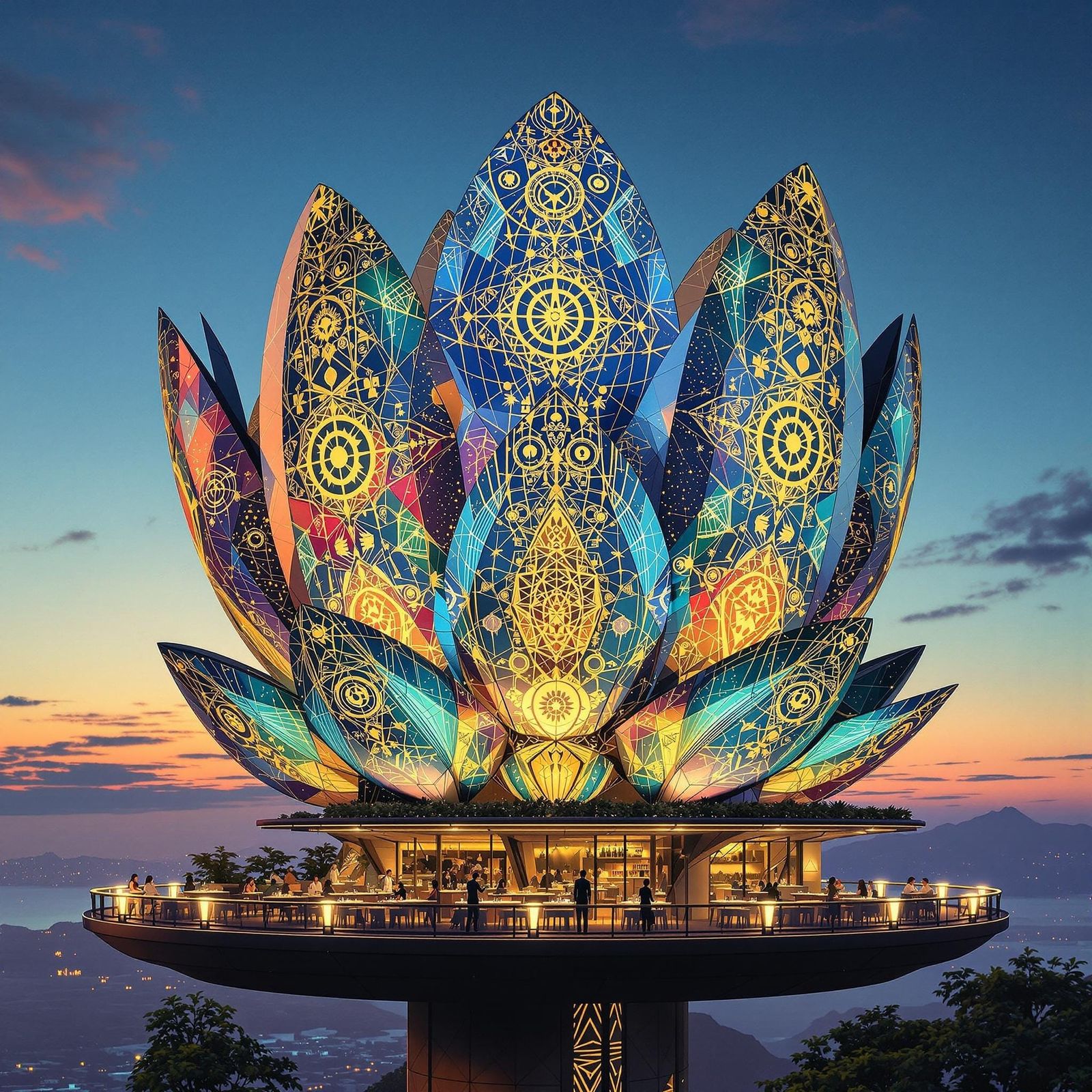 Gustav Klimt-Inspired Futuristic Fine Dining Restaurant