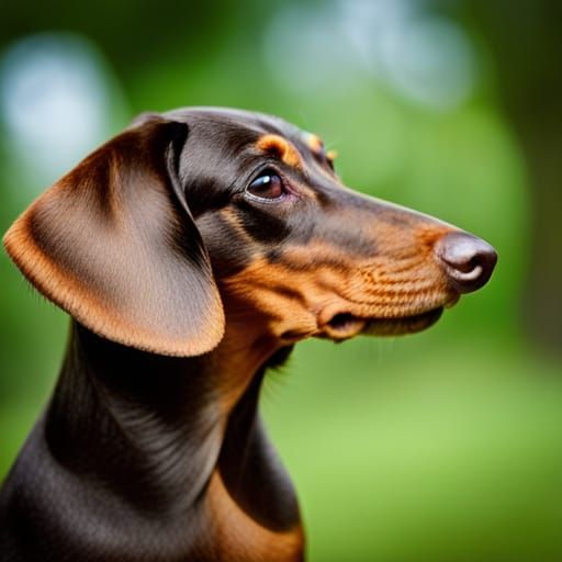 Chocolate Dachshund Show Champion Portrait