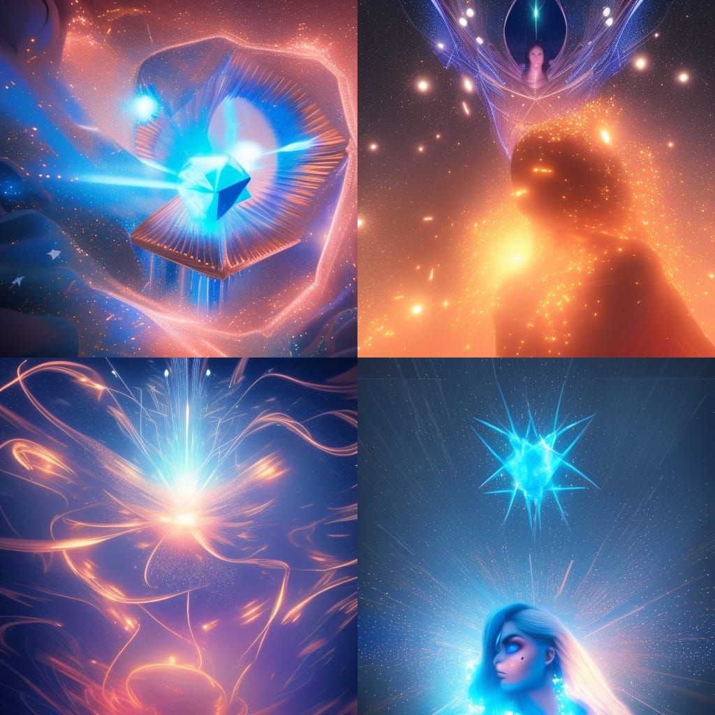 Imploding Blue Diamond Starfield in Octane Render