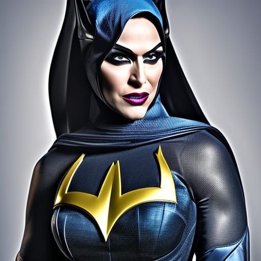 Hyperrealistic Madonna as Batgirl in High Definition