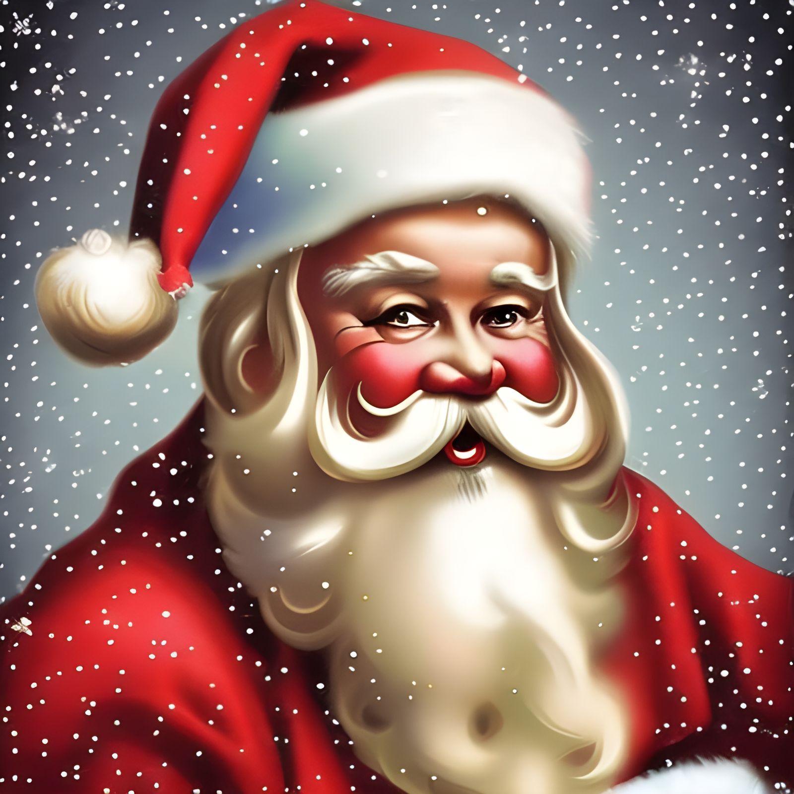 Vintage Santa Claus Diamond Painting Art