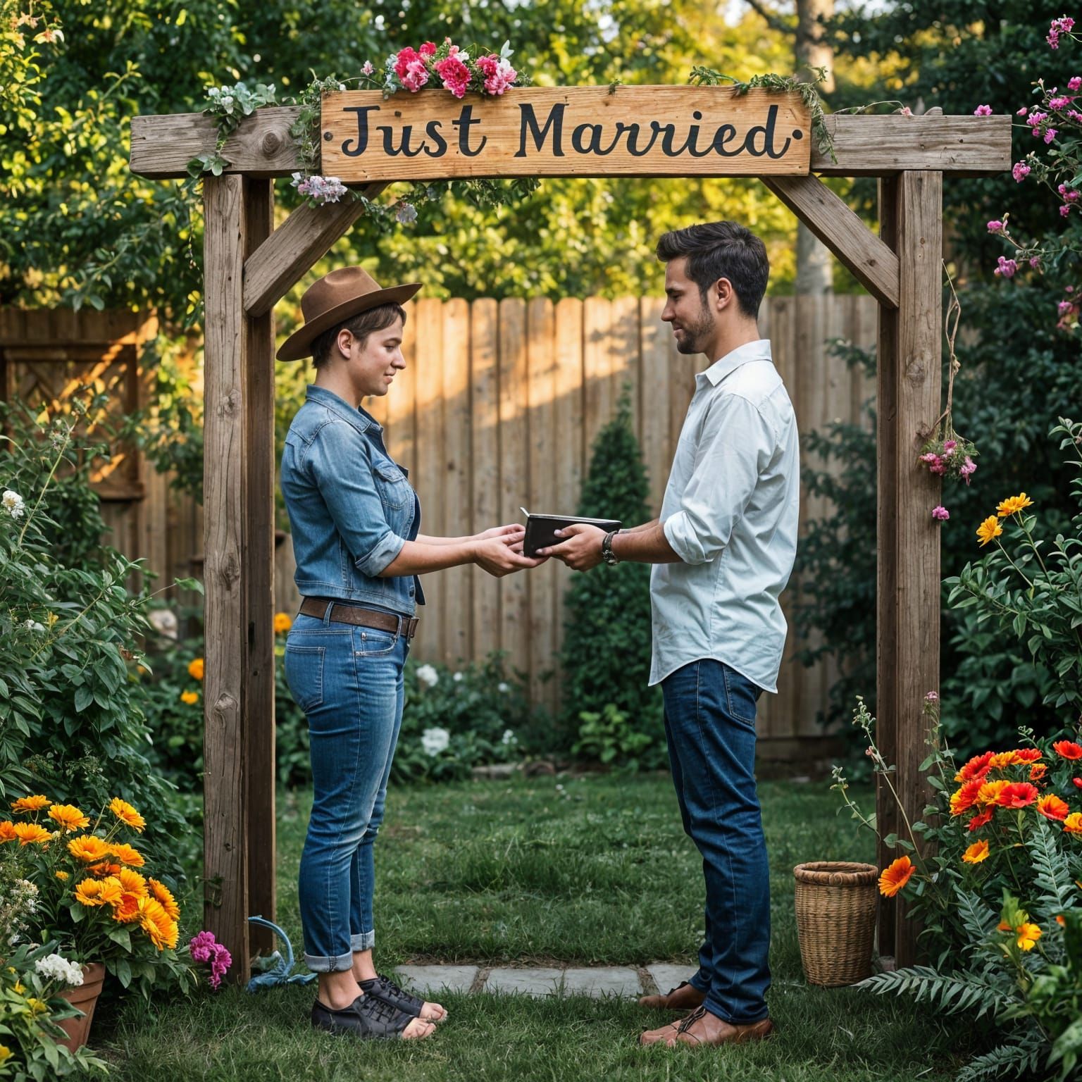 Couple Marries in Backyard with Humble Dowry of Two Dozen Eg...