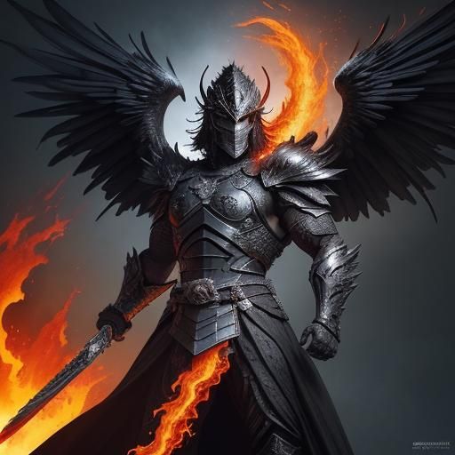 Fiery God of Fire on Volcanic Castle