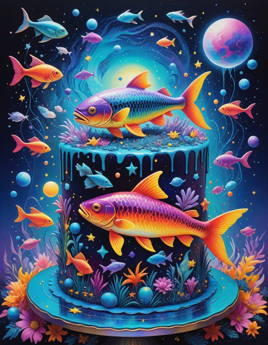 Pisces birthday cake