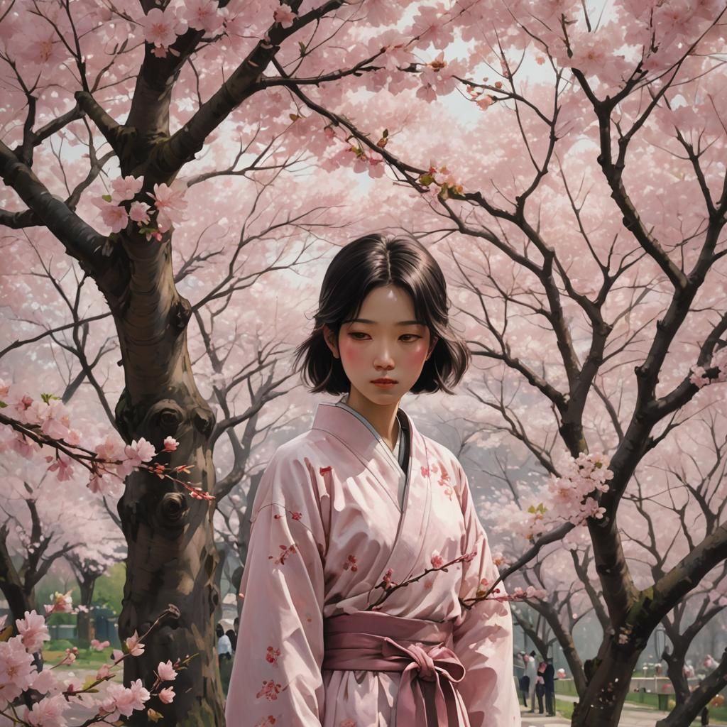 Melancholy Sakura: A Girl's Unrequited Love