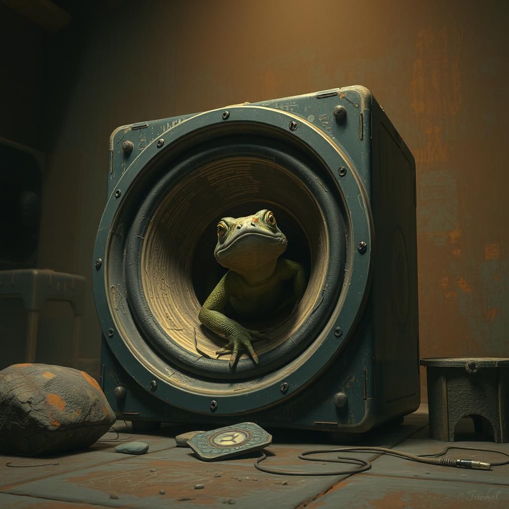 Ghibli Reptile in Broken Speaker