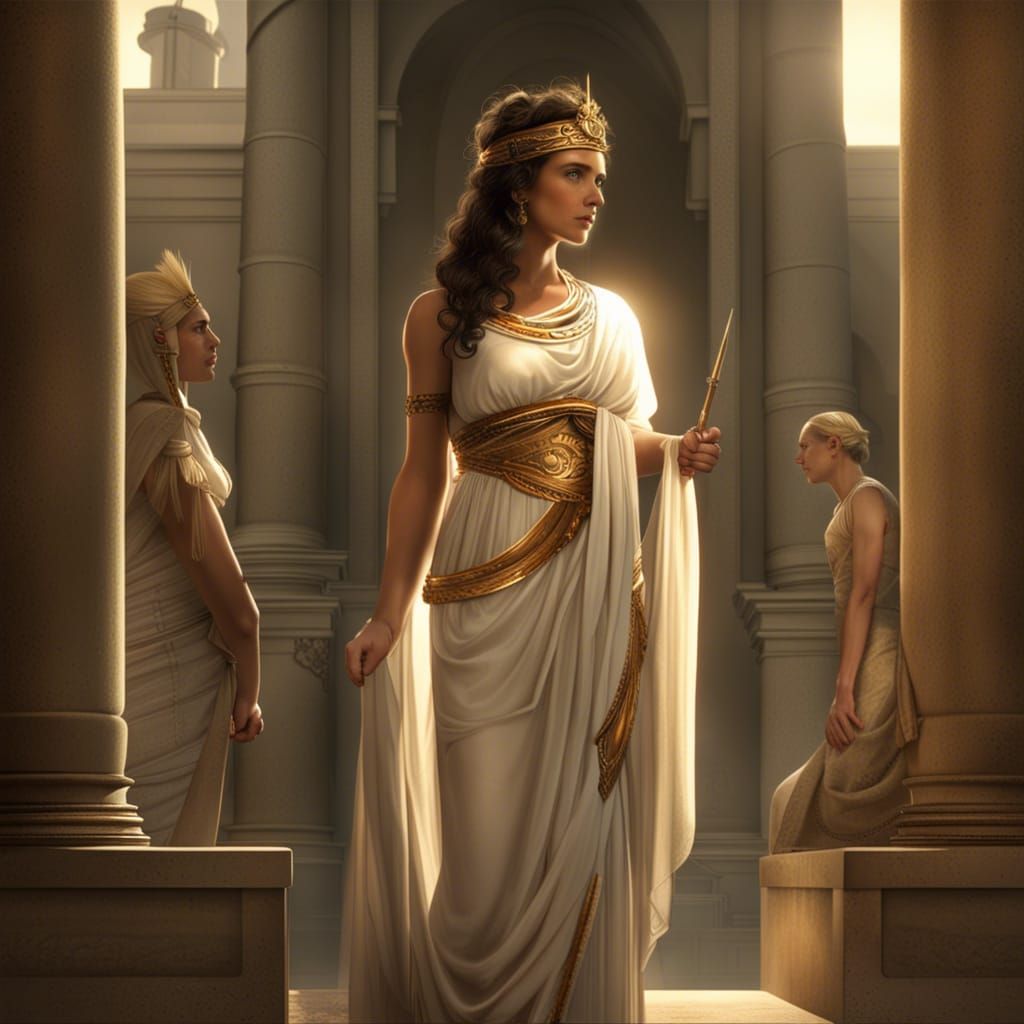 Strong Woman Portrait Inspired by Ancient Heroines