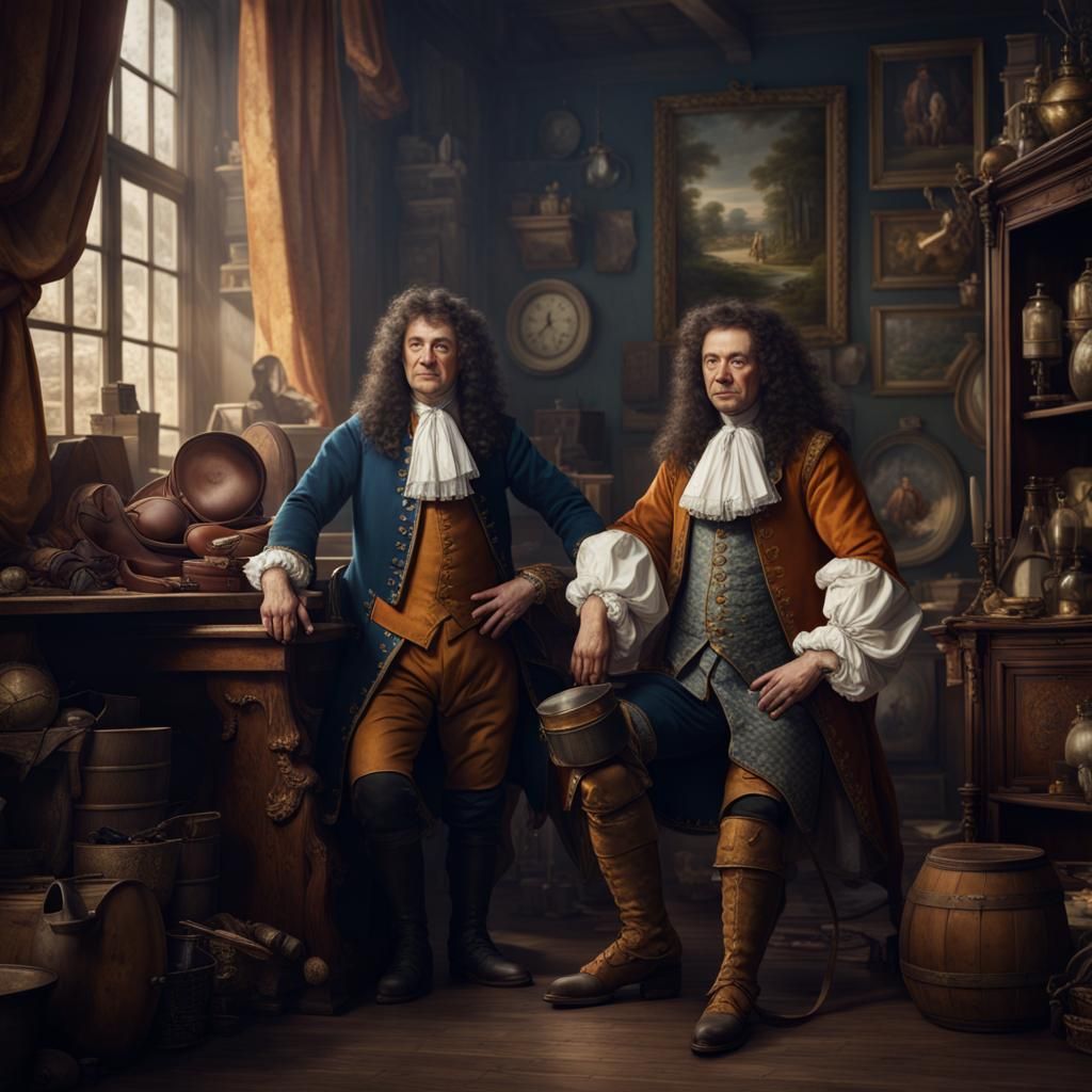 Shoemakers in France under Louis XIV: Detailed Matte Paintin...