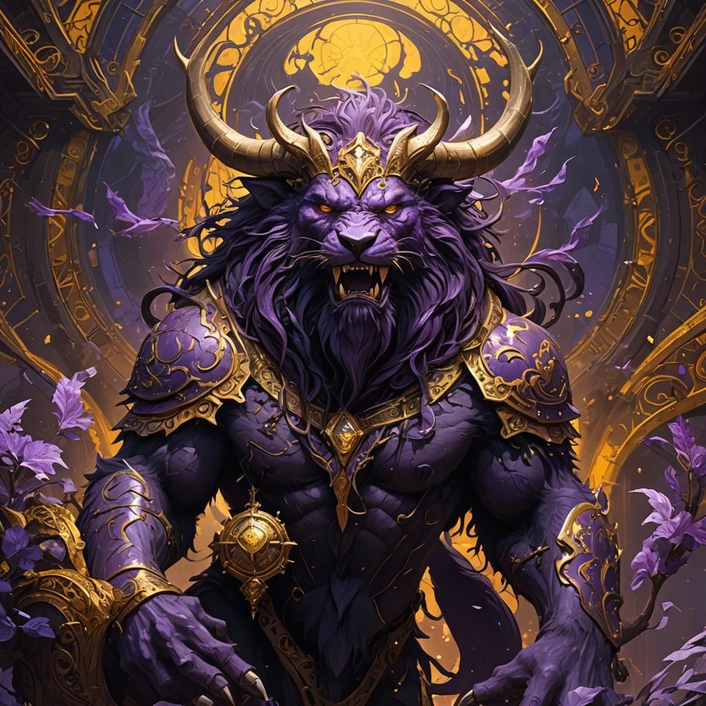 Mythic Beast Skoll in Dark Fantasy Style