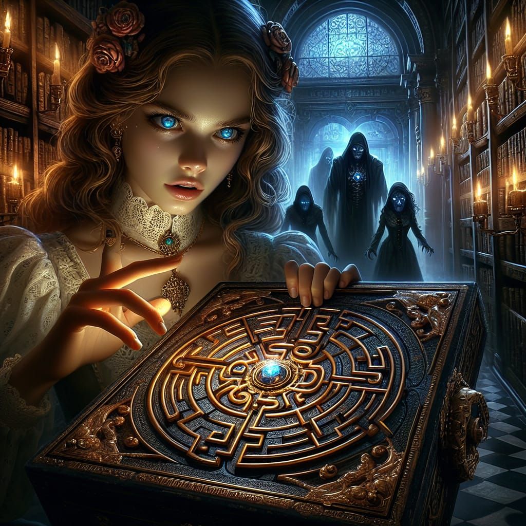 Girl Opens Puzzle Box, Summons Spectral Beings