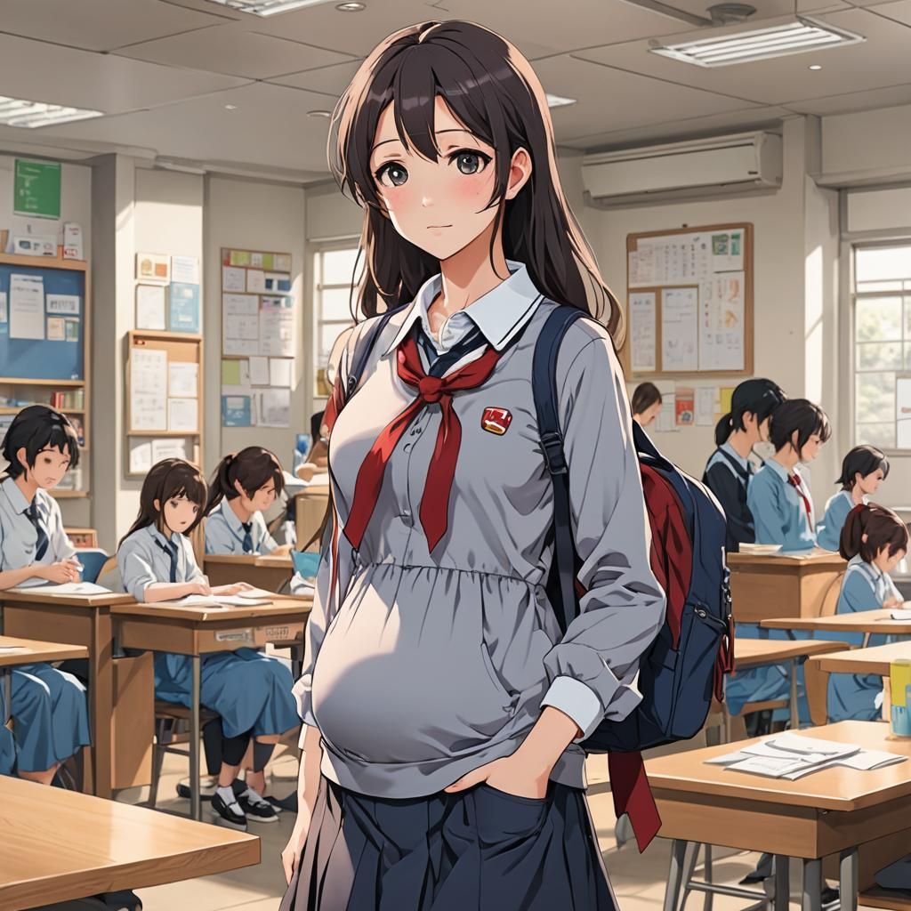 Anime Girl in School Clothes: Manga Style