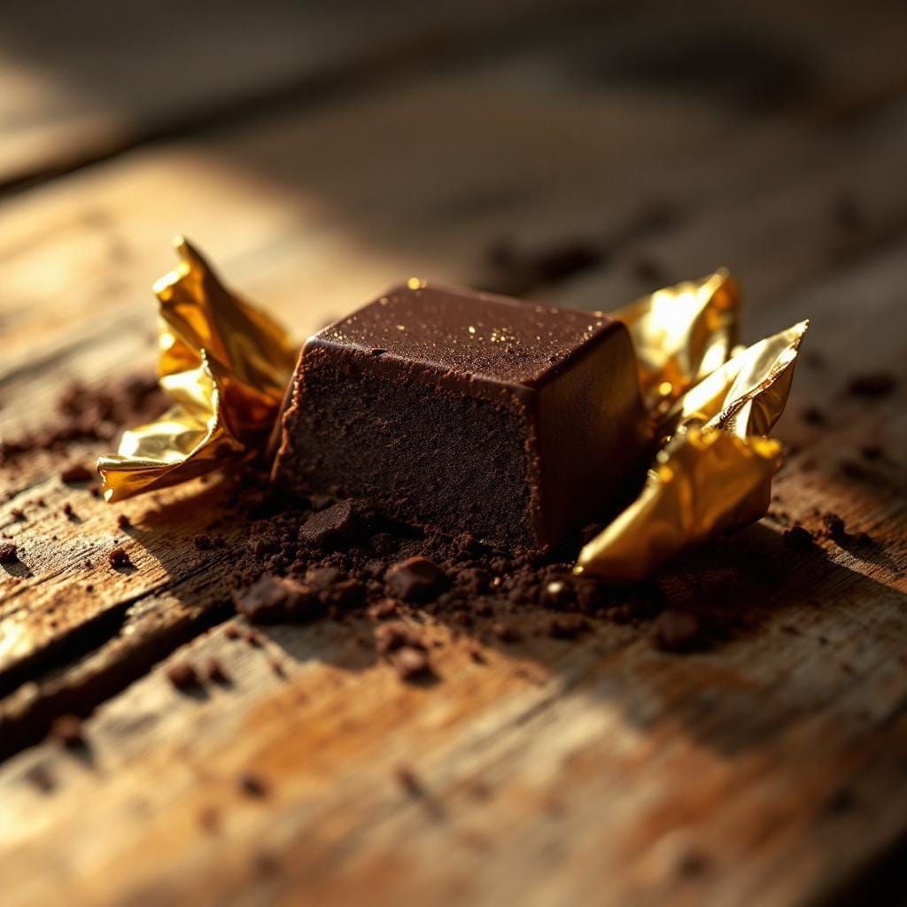 Elegant Chocolate Bar in Soft Light