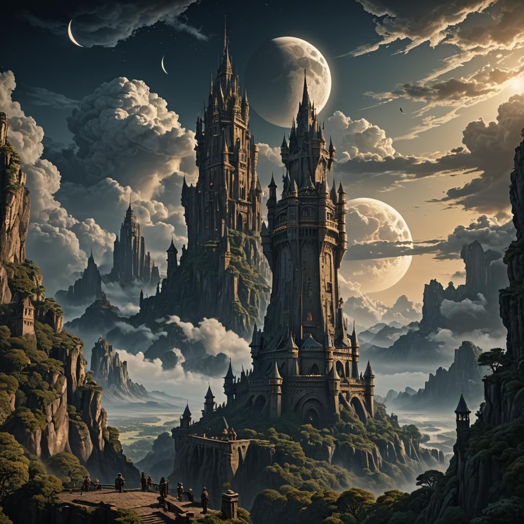 Epic Grand Tower Digital Matte Painting