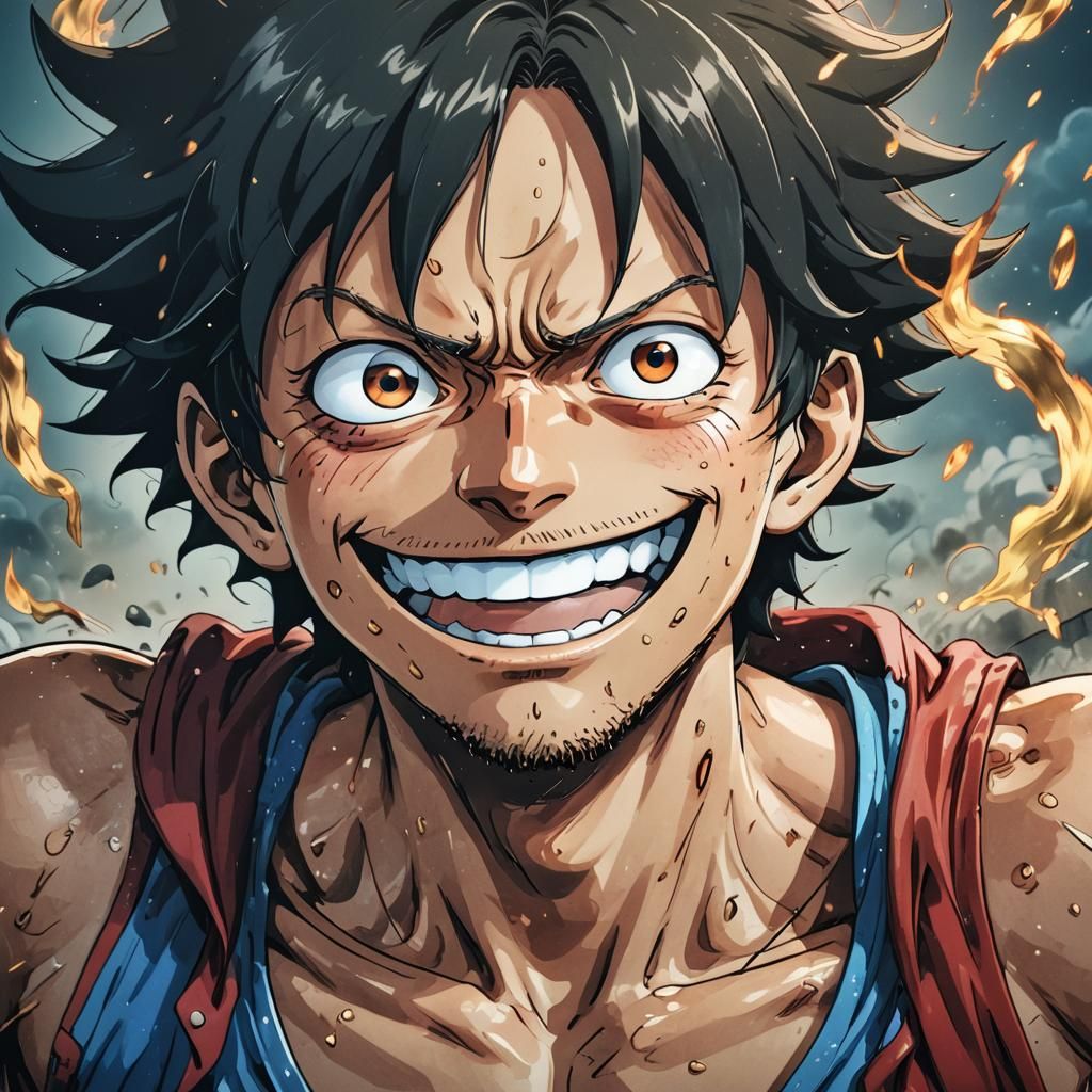 Luffy as Gojo Satoru in One Piece Manga Scan
