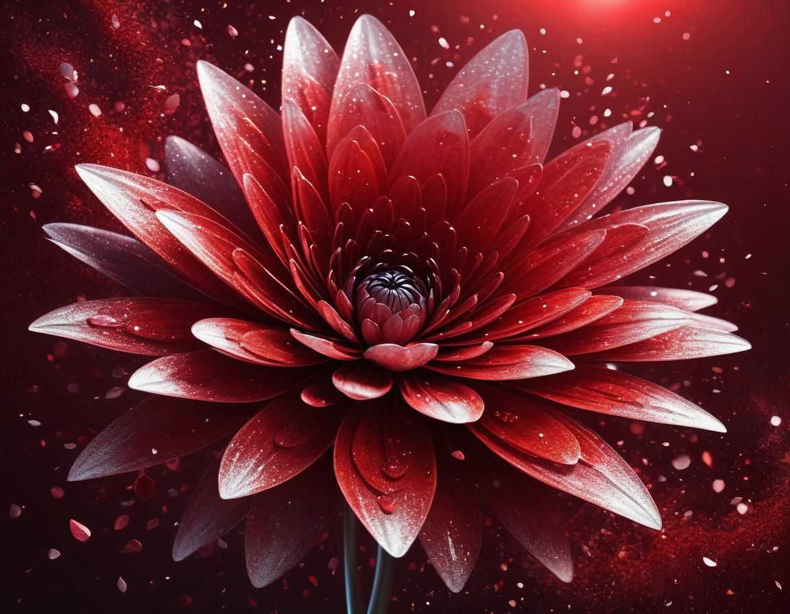 Ethereal Crimson Petal Breakthrough in Ultra HD