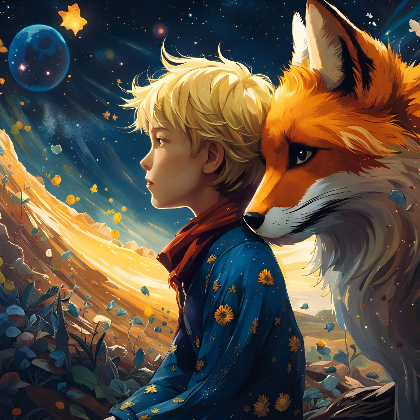 The Little Prince and the Fox..we shall need each other! - says the Fox