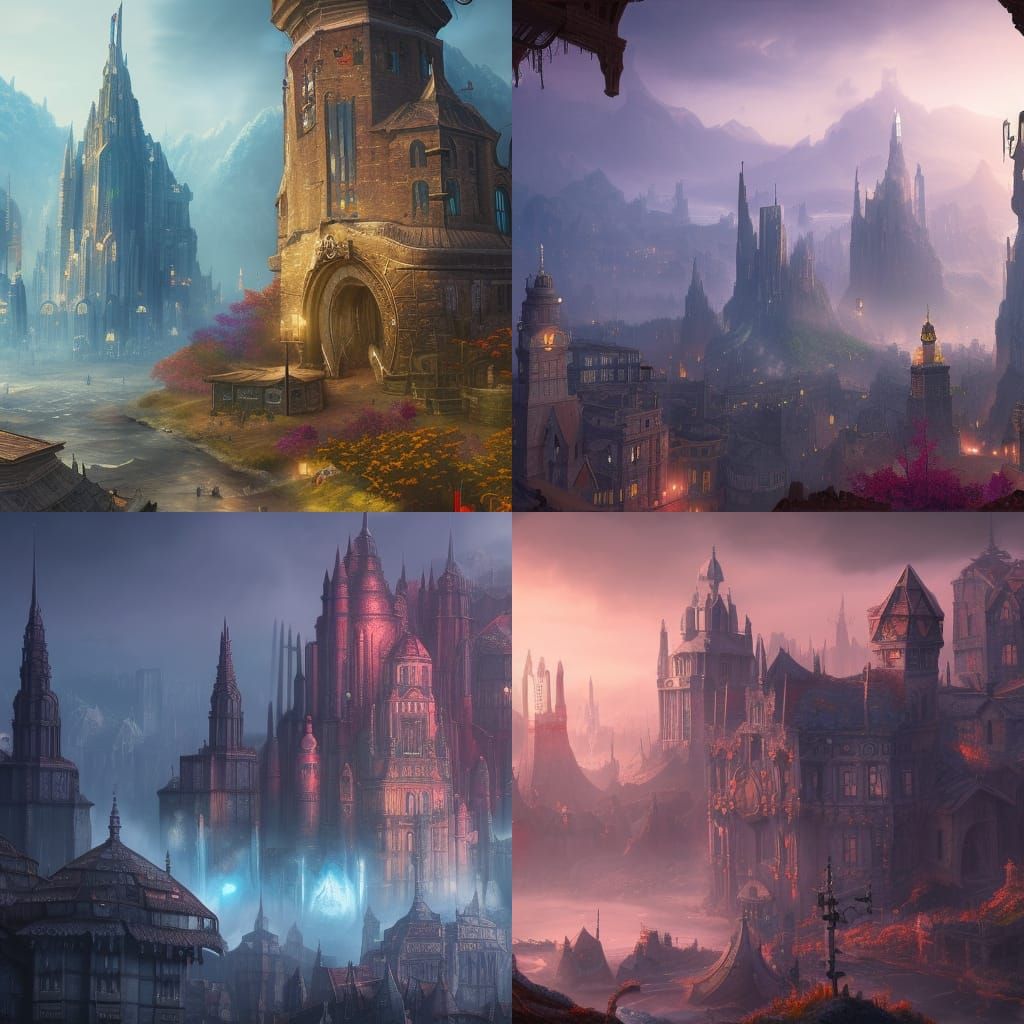 Fantastical City of Kald: Detailed Matte Painting