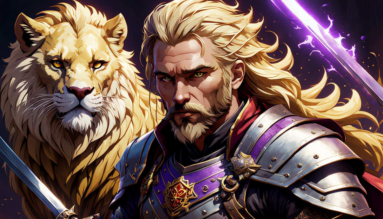 Dark Fantasy Rondra Priest with Lioness Emblem