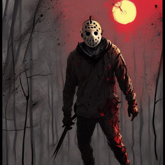 Terrifying Jason Voorhees Speedpaint in Horror Style