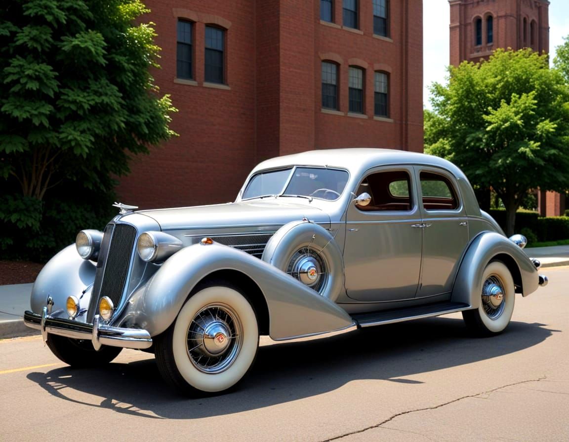 1936 Auburn Automobile in Dieselpunk Style