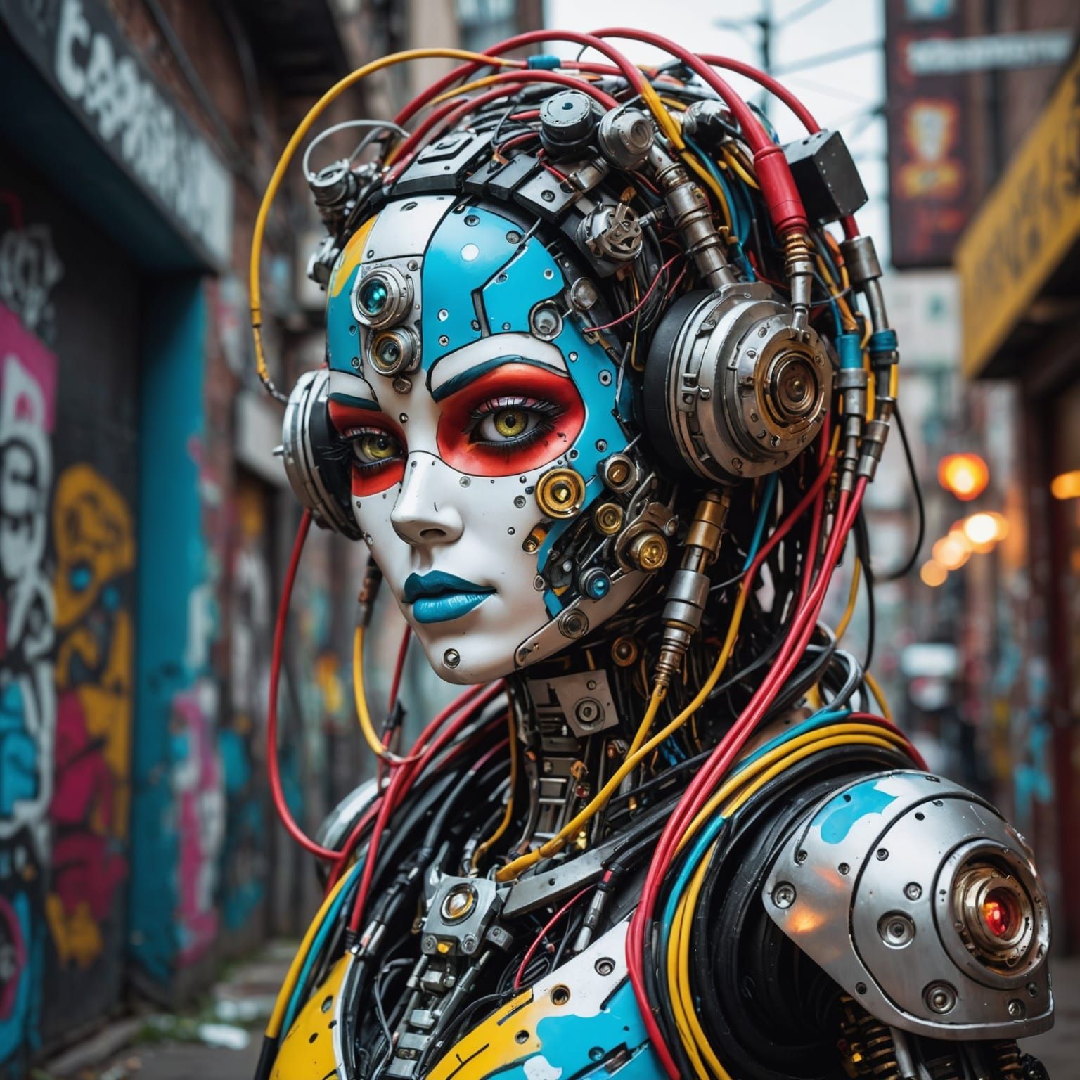 Steampunk Cyborg Doll in Robotic Bodypunk Style