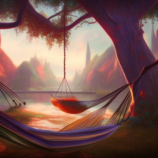 Illuminated Hammock: Fantasy Concept Art