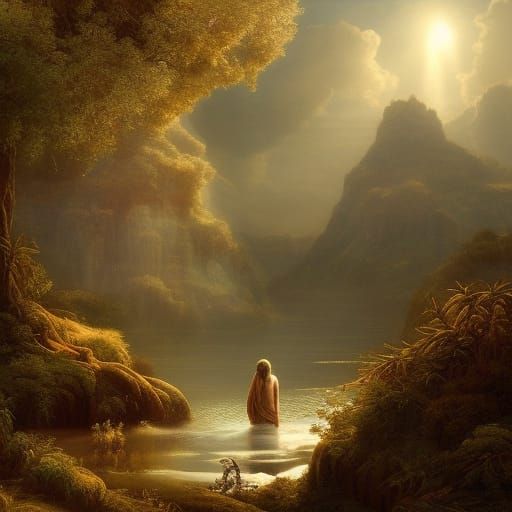 John the Baptist in Wilderness: Digital Matte Painting