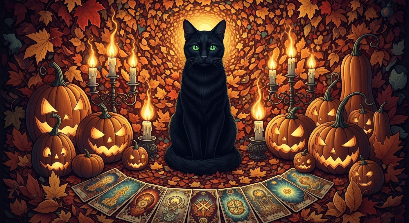 Autumnal Black Cat Tarot Reading