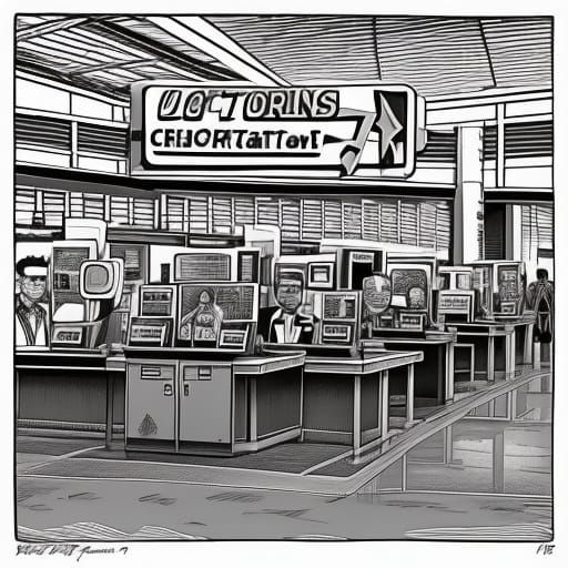 Groovy Airport Security X Ray Machine in Psychedelic Style