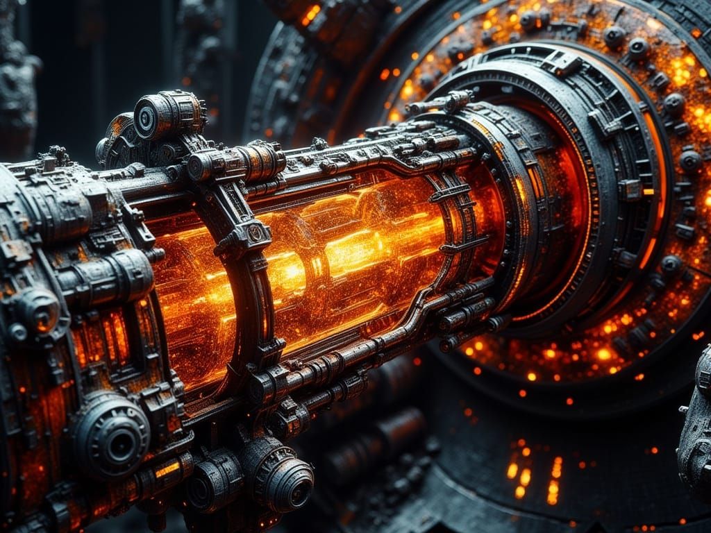 The spaceship's mercury rotational engine