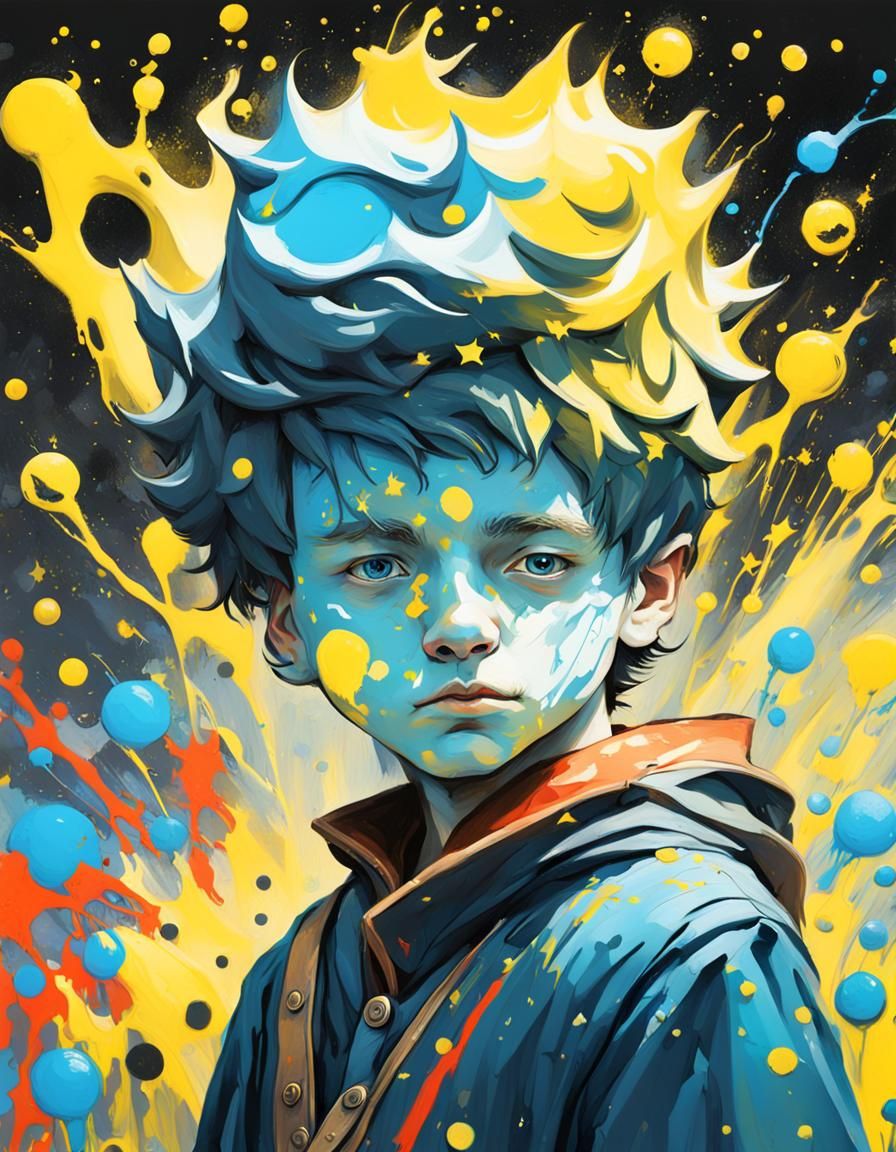 Little Prince Meets Starry Night Graffiti Art