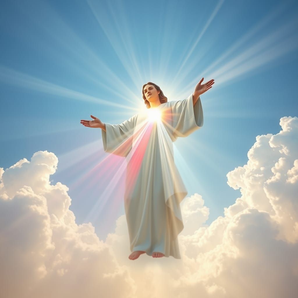 The Divine Mercy of Jesus in Heavenly Sunshine