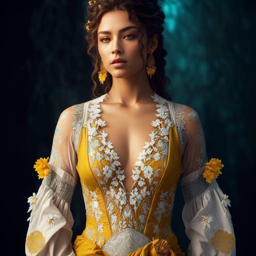 AI Generated Brunette Portrait