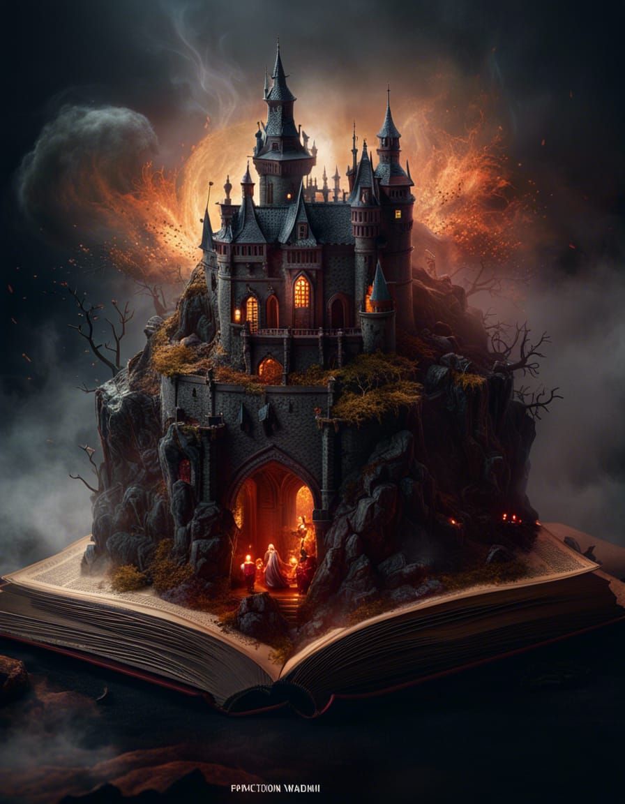 Miniature Dracula Castle Halloween World