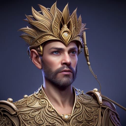 Ornate Male Fairy Emperor in Photorealistic Style