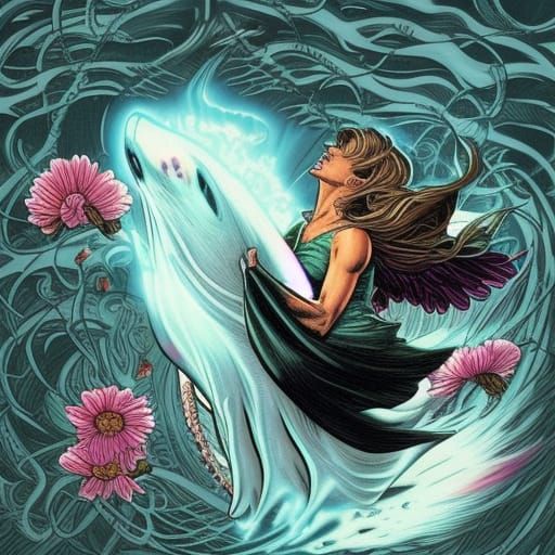 Angel of Death Kicks Football, Comic Book Art