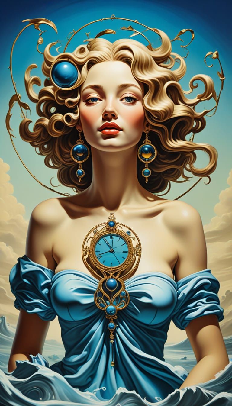 Aphrodite's Allegory of Love and Happiness in High-Contrast ...