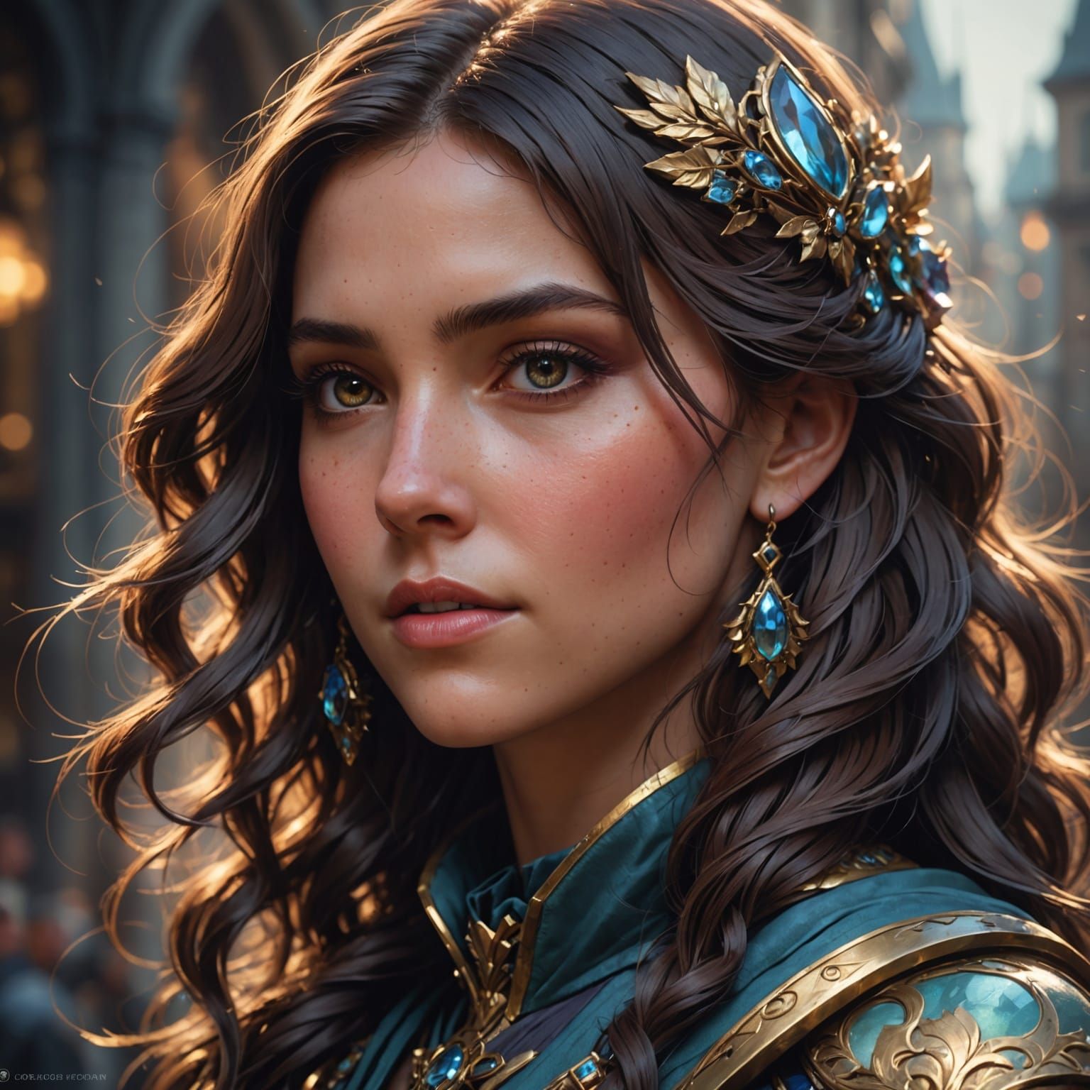 Dynamic Portrait of a Grateful Gentleman in Art Nouveau Styl...