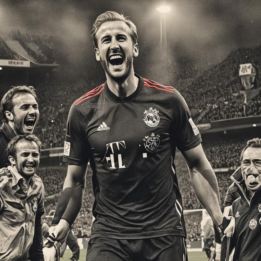 Harry Kane Laughing: A Horror-Style Portrait