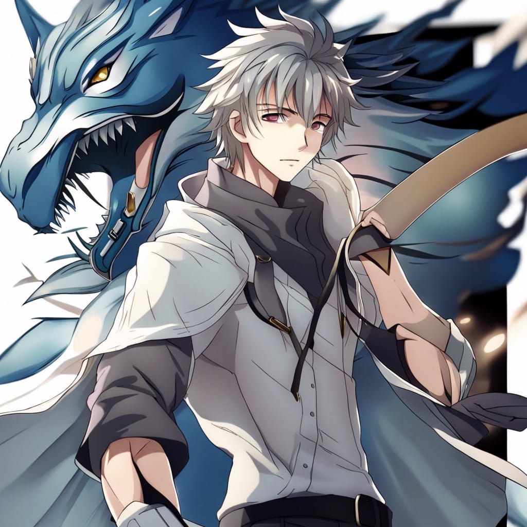 Handsome Boy in Anime Style