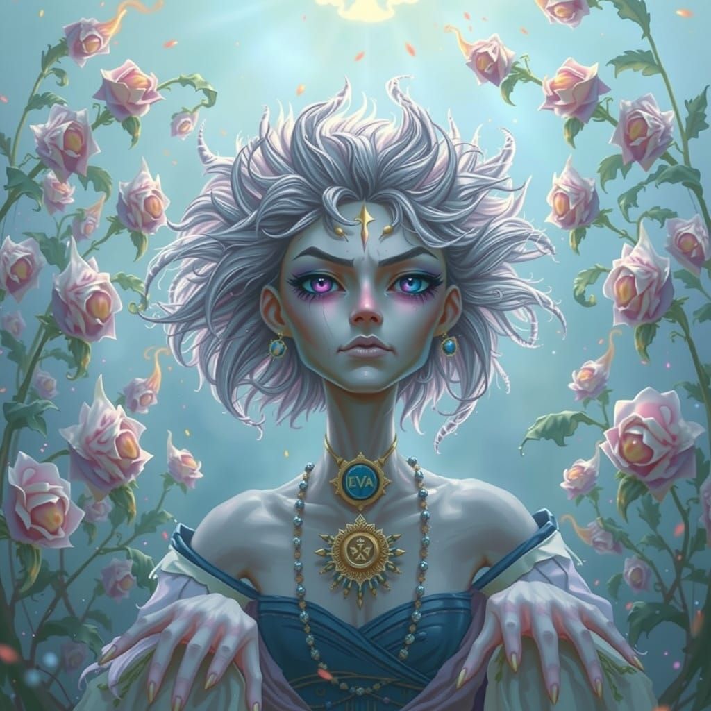 Distressed King Amidst Flames of Greed: Dark Fantasy Art