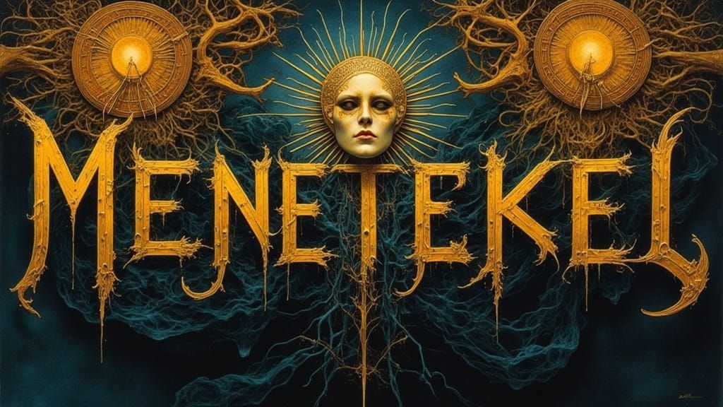 Ancient Inscription 'Menetekel' Portrait