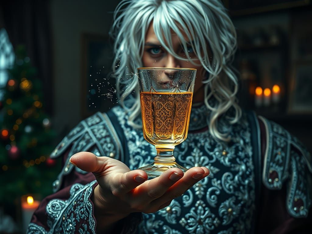 Medieval Enchanted Elixir in a Sparkling Glass