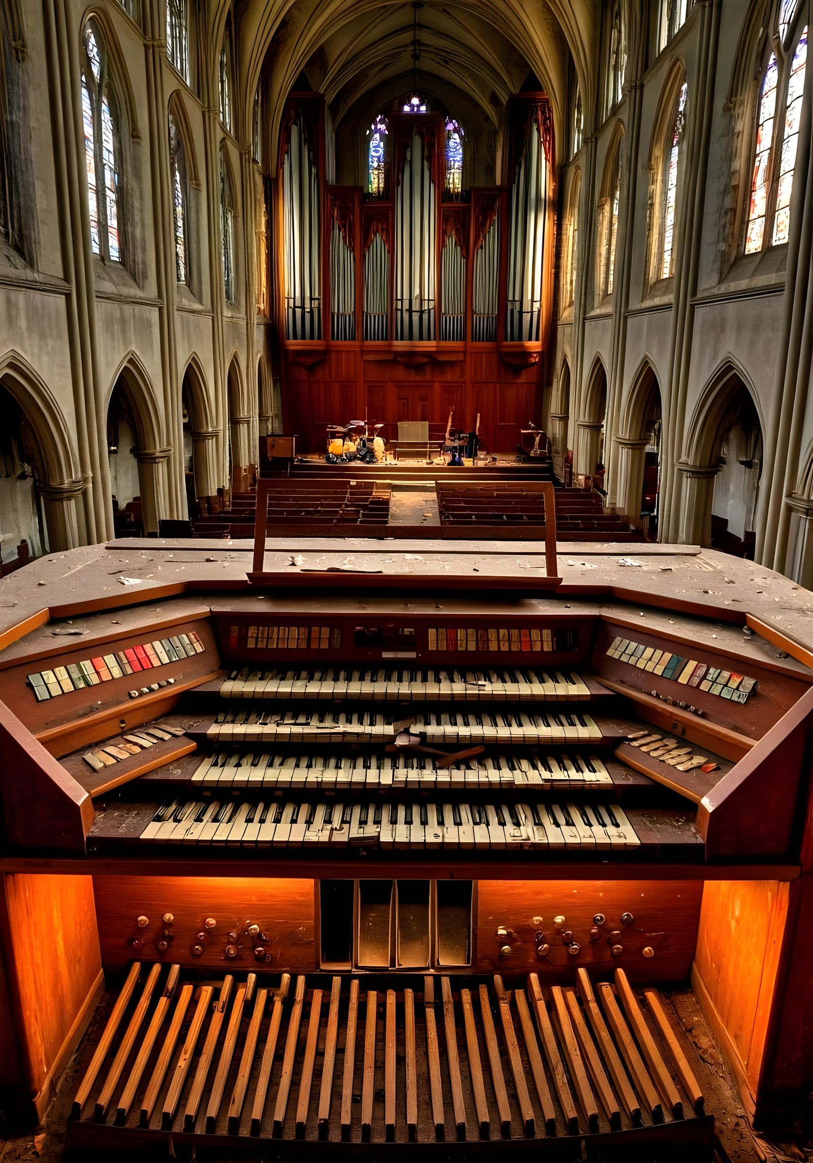 Forgotten Cathedral Pipe Organ in Decay
