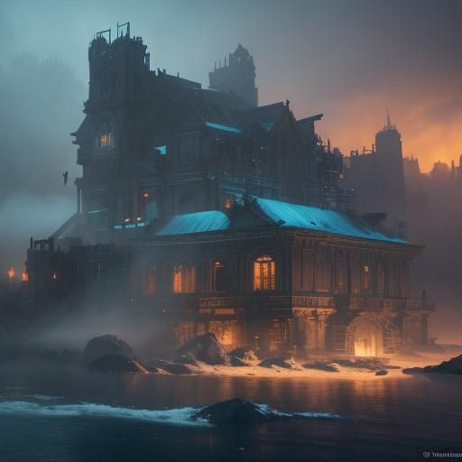 Money ATMs Scattered in Golden Light: Fantasy Concept Art