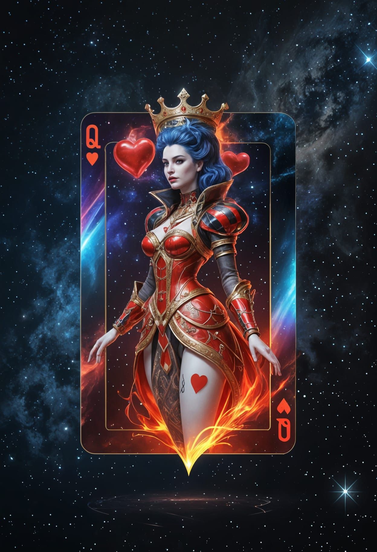 The Queen of Hearts in Cosmic Hologram