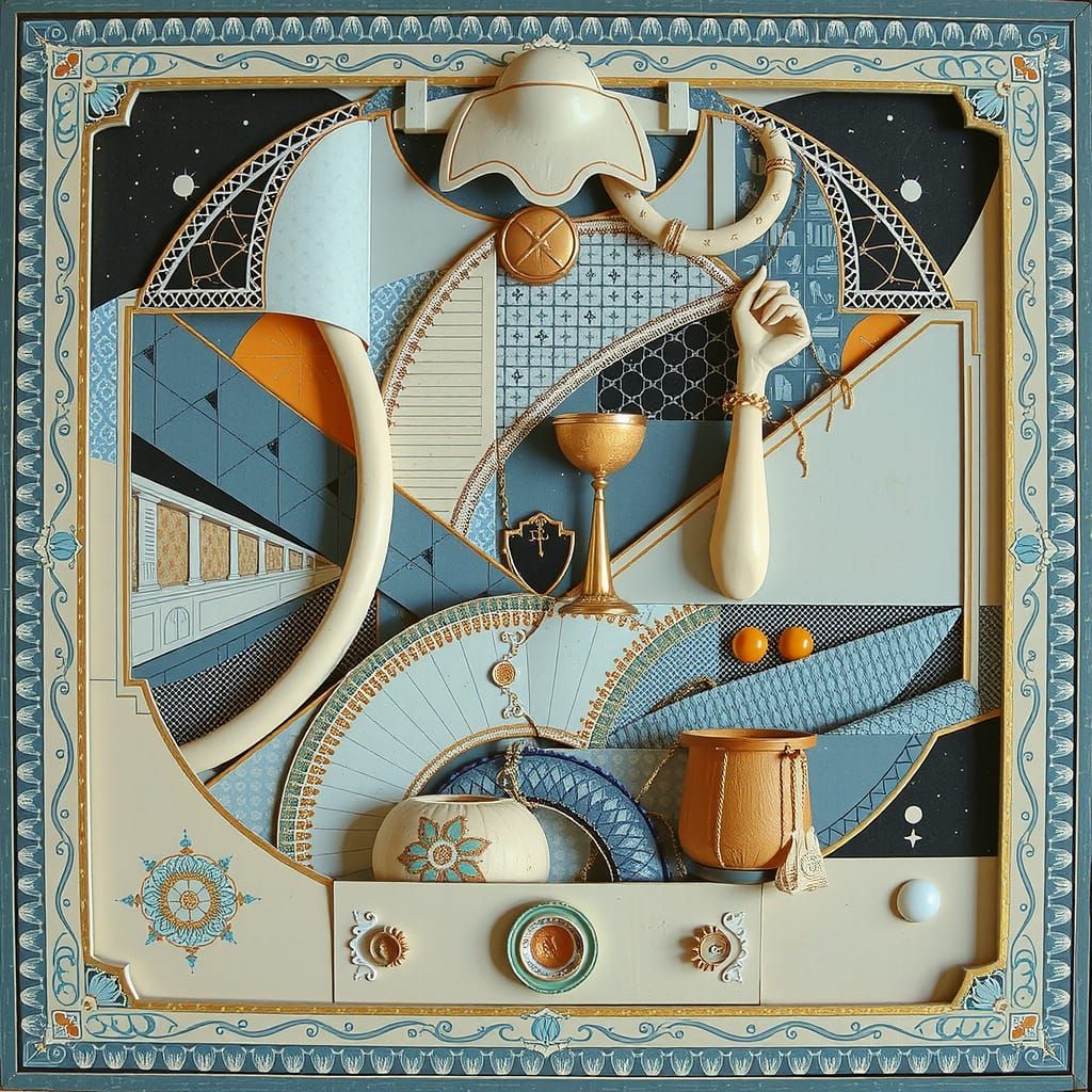 Fractured Past: Art Deco Glitch Art Nouveau